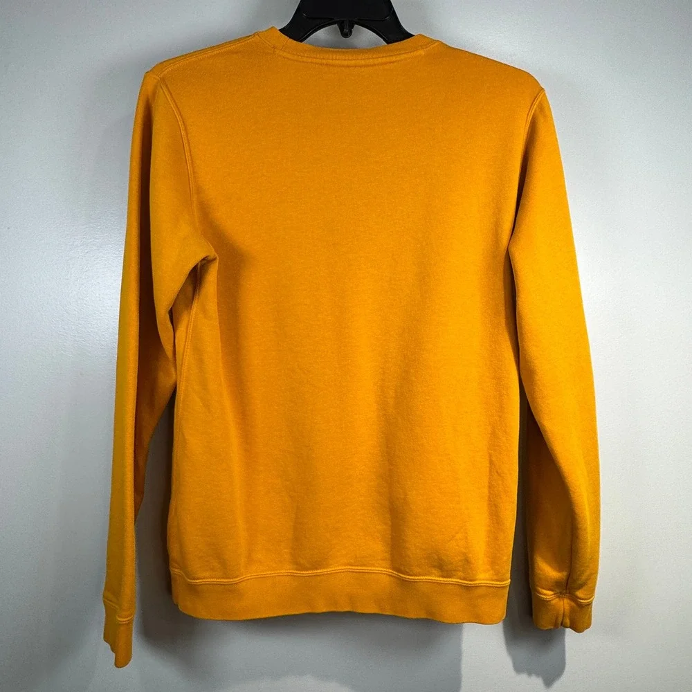 Nike Sportswear Club Fleece Crewneck Sweatshirt Mustard Yellow Mens S Logo Cozy